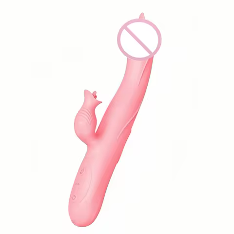 Female silicone wireless vibrator, intelligent heating, automatic telescopic rotation, U-point/G-poi