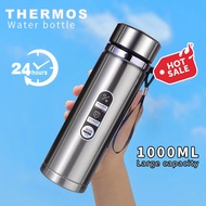 1000ml tumbler water bottle 1 liter big Aqua Flask bottles 1L thermos tumbler Cup thumblers mug tumblers hot and cold water 24 hours hrs insulated tumbler with cover for men original stainless steel