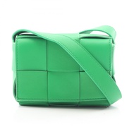 【二手】Bottega BOTTEGA VENETA Candy Cassette 迷你肩包，綠色皮革，女士，二手