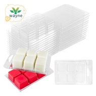 30pcs Wax Melt Container Clamshell Packaging Mold Box 6 Cavity Clear Plastic Cube Tray Wax Melt Clam