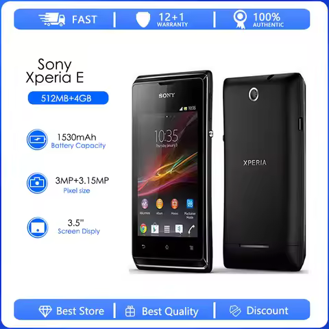 Sony Xperia E C1505 Refurbished Original unlocked Mobile Phone 3G WIFI GPS 3.15 MP Camera Android 4.