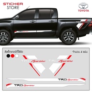 สติ๊กเกอร์ สติ๊กเกอร์ติดรถ สติ๊กเกอร์แต่งข้างรถยนต์ สติ๊กเกอร์ติดรถกระบะ 4 ประตู ติดข้างรถ โตโยต้า ท
