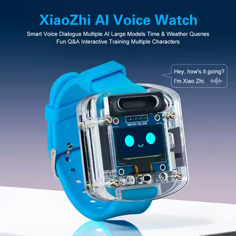 For Xiaozhi AI Smart Voice Watch with OLED Screen Intelligent Dialogue DIY Kit ESP32S3N16R8 Voice De