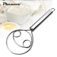 [Phenovo] Hand Danish Whisk Traditional Dutch Whisk Baking Pastry Blender for Bread