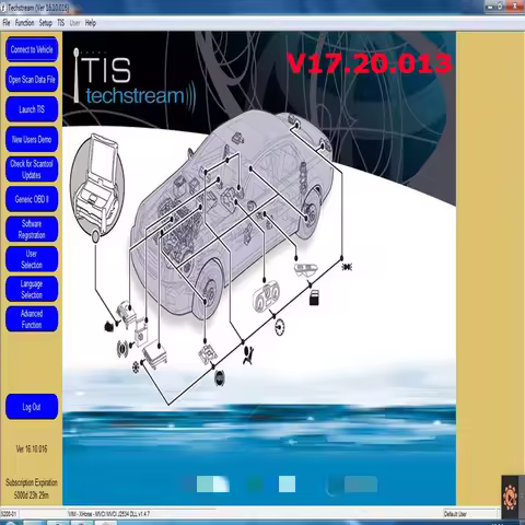MINI VCI V17.20.013 Software For Toyota OTC Auto Scanner TIS Techstream 16.30.013 For MINI-VCI J2534