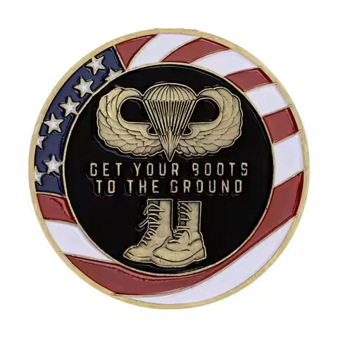 Get Your Boots To The Ground Collectible Coin Bronze Plated USA 82nd Airborne Division Souvenir Coin