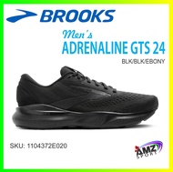 NEW BROOKS MEN'S ADRENALINE GTS 24 (110437 2E 020) RUNNING SHOE 2E CUTTING (BLK/BLK/EBONY)