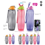 Tupperware Slim Eco Bottle 1L with Straw and Strap/ 1L Slim eco bottle NO STRAW with strap 儿童水壶 容易携带