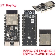 ESP32-C6-DevKitC-1 Development Moard ESP32-C6 ESP32-C6-WROOM-1 BLE5 WiFi Wi-Fi 6 BLE 5 Zigbee 3.0 2.