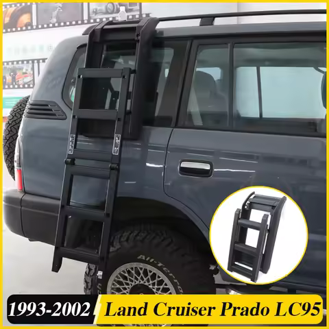 Fit For 1993-2002 Toyota Land Cruiser Prado LC95 LC90 Side Ladder Aluminum Alloy Side Climbing Locki