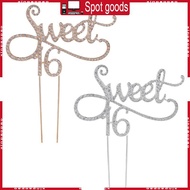 XI Sweet 16 Cake Topper 16th Birthday Party Themes With for Rhinestone Decoration A