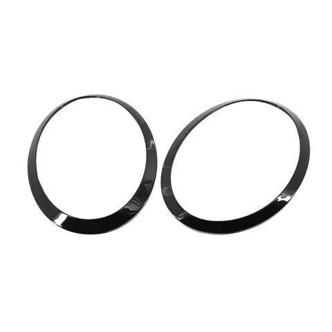 VC-Innovative-2PCS Headlight Trim Ring Decor ABS Car Accessories For 2014-2019 MINI Cooper S F55 F56