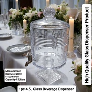 1pc 4.5L Glass Beverage Dispenser