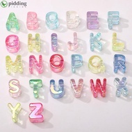 PIDDING 10pcs Iridescent Beads, Acrylic Mixed Color Letter Beads,  Bag Charm DIY Keychain Phone Chai
