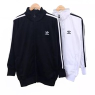 TERBARU COD - Jaket Adidas Tracktop Firebird Pria - Putih Strep Hitam