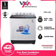 Pensonic 12KG Washing Machine Semi Auto Top Load Washer/Mesin Basuh Auto (PWS-1206) Mesin Basuh Manu