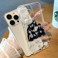Bts Phone Case Suitable for iPhone16Pro Apple 15promax Soft Case 14 Silicone Shock-resistant Case 13