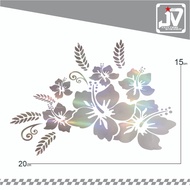 Flower cutting sticker, cheap flower motorbike sticker