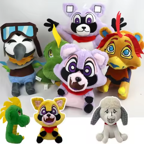 Indigo Park Rambley Plush Toys Anime Plushie Animals Rambly Dog Mollie Macaw Lloydford Stuffed Dolls