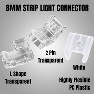 NO WELDING NEEDED 8mm LED Connector 2pin Led Light Connector cob LED Strip Connector