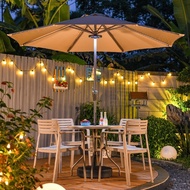 Multifunction Balcony Table and Chair Set Sunshade Solar Energy Courtyard Garden Coffee Shop Outdoor