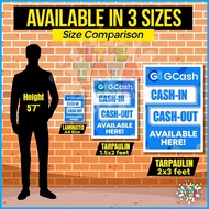 ℡ ↘ ∮ GCash Cash-in Cash-out Rates Signage