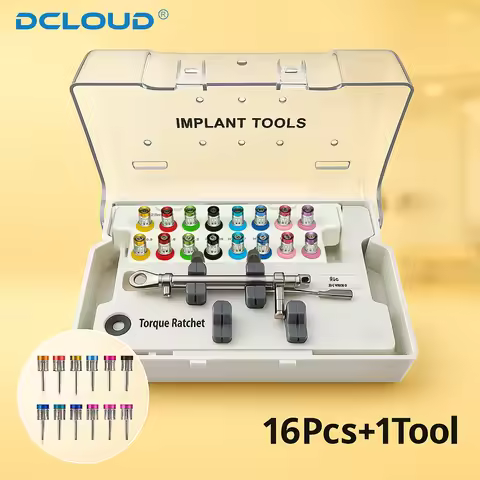 Professional Dental Implant Tool Kit Universal Torque Wrench 15-70NCM with Screwdrivers Prosthetic R