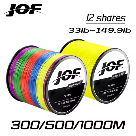 JOF X12 Upgraded Braided Fishing Lines Super Strong 12-strand Multifilament PE Line 1000M 300M 500M 