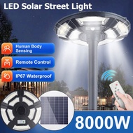 Motion Sensor UFO Solar Street Light Warm light Lampu Jalan Solar Waterproof LED Solar Flood Light Remote Control