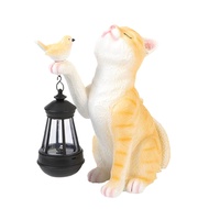Cute Solar Little Cats Lamp Resin Mini Cats Outdoor Lantern Garden Yard Balcony Ornament Lights