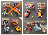 Bandai 絕版Mini Popy 扭蛋，天地雙龍，閃電超人，電腦奇俠，歸零戰隊 — 戰車、戰機