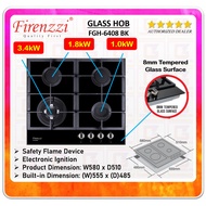 4 Burner Glass Hob With safety device