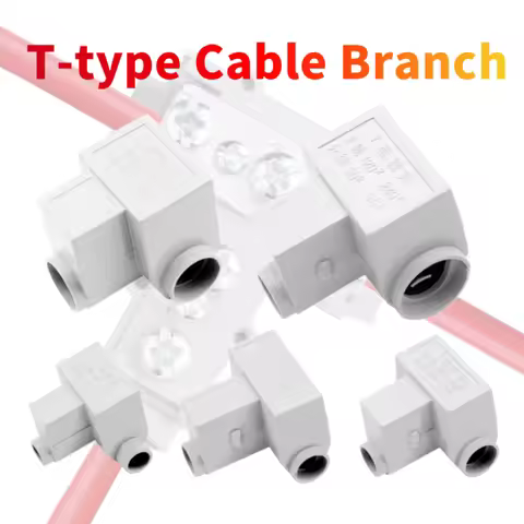 T Type Wire Connector New Wire Terminals Block T Cable Clamp Shunt 6-25 Copper 3Pin Cable Crimp Elec