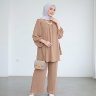 SUIT WANITA SET 2 PIECE/SUIT MUSLIMAH IRONLESS/PREMIUM CEY DRESS