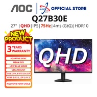 AOC Q27B30E 27" MONITOR ( 27" IPS  QHD / 4Ms / 75Hz / ADAPTIVE-SYNC / HD MI + DP )