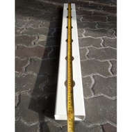 Rectangular hydroponic tube - 1 meter length 4" X 2" Hydroponic tube c/w 6  netpot hole