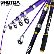 Ultra Light/Strong Fiberglass Sea Rod Spinning Purple Fishing Rod Suitable For Flying Carp Bass Fish