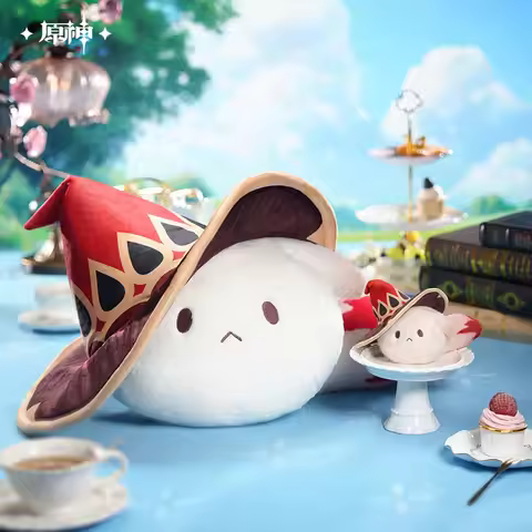 miHoYo Genuine Official Genshin Impact Tea Party Companion Dodoco Plush Pillow Alice Nicole Venti Co
