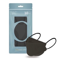 兒童(成人小顏)韓版4D醫用口罩-玄鐵厚黑(10片)