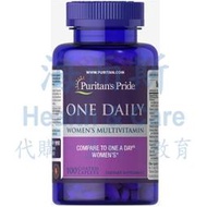 [現貨當天出]Puritan's Pride普瑞登  每日一錠 女性綜合維他命+鋅*100錠 (期限到2024/03)