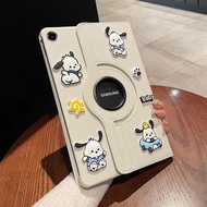 360 Rotating Pocha Dog Leather Tablet Case Samsung Tab A11 A9 A8 A7 A 8.0 + S6 S7 S8 S9 FE S10 Lite