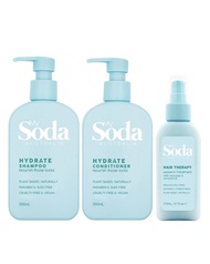 [แพ็ก 3 ขวด] MY SODA AUSTRALIA HYDRATE SHAMPOO + CONDITIONER + HAIR THERAPY  ไฮเดรท แชมพู+คอนดิชันเน