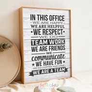 Office Rules Wall Decoration Office Decoration Wall Decor Poster Work Space A3