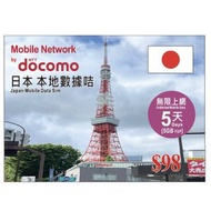 NTT Docomo - 日本 Docomo IIJ 原生網絡【5日】無限上網卡【D50】數據卡 (5GB FUP) <啟用期限：31-12-2026>