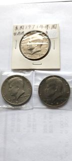 （1971, 1973,1981年）美國-甘迺迪總統半美元共3個.