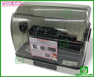 Tough Mama Dish Dryer and Sterilizer 2 in 1 Clear Black with Chrome Color NTMDD-2