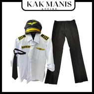 [UNISEX PILOT COSTUME KIDS] BAJU UNIFORM  PILOT KANAK KANAK
