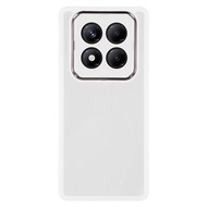 Soft TPU Silicone Lens Protection Casing Cover For POCO X7 Redmi Note 14 PRO -White TR Chrome