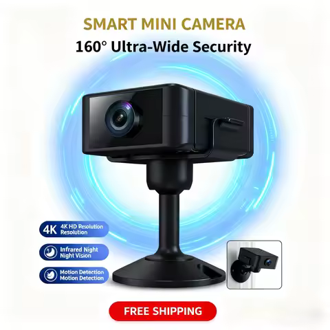 4K Mini Camera Wifi IP/AP Security Night Vision Baby Monitor 160° Wide Angle Motion Detection Body