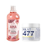 【ซื้อ 2 แถม 2 ฟรี】477 ครีมให้ความชุ่มชื้น 200g+ AHA Rose Body Serum 500ml